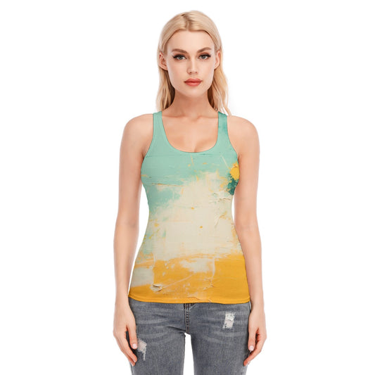 All-Over Print Women's Racer Vest | 190GSM Cotton