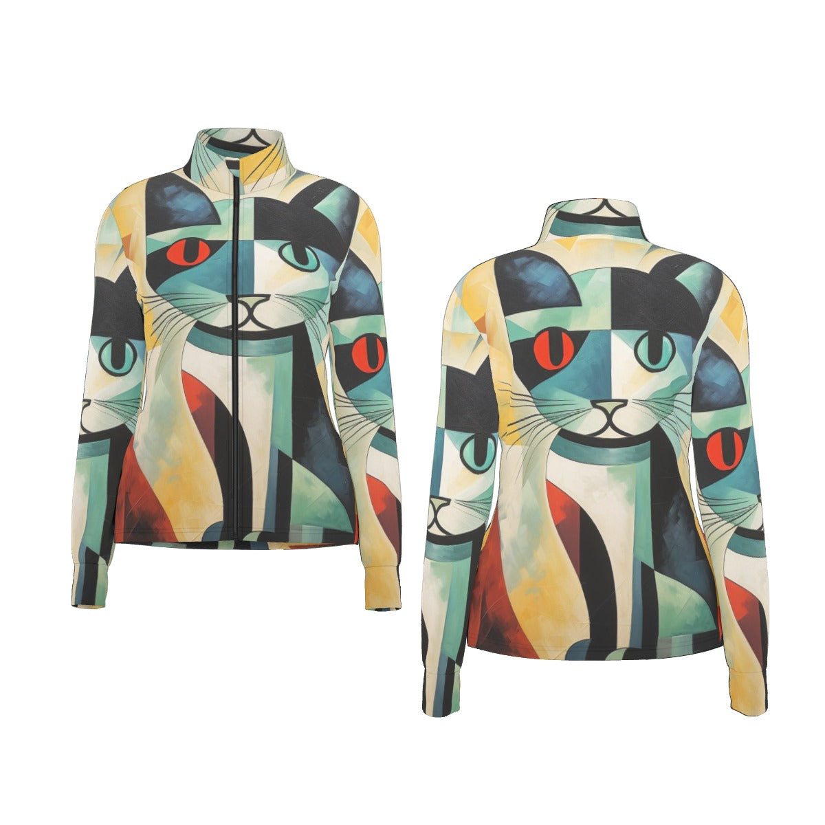 All-Over Print Women's Long Sleeve Thumbhole Jacket