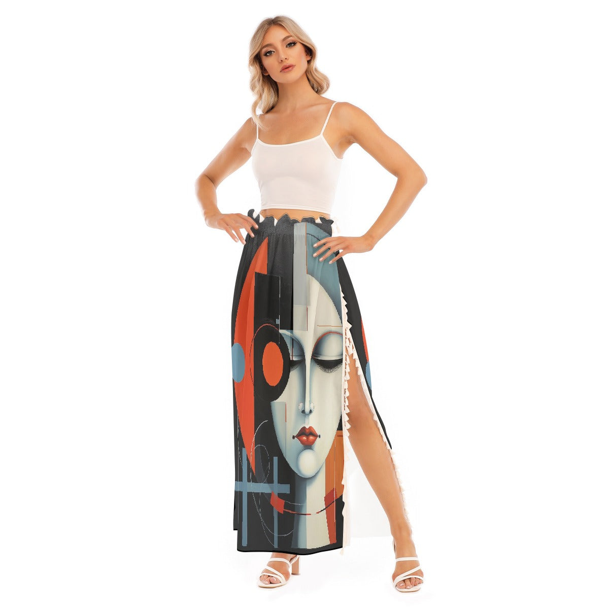 All-Over Print Women's Side Split Skirt