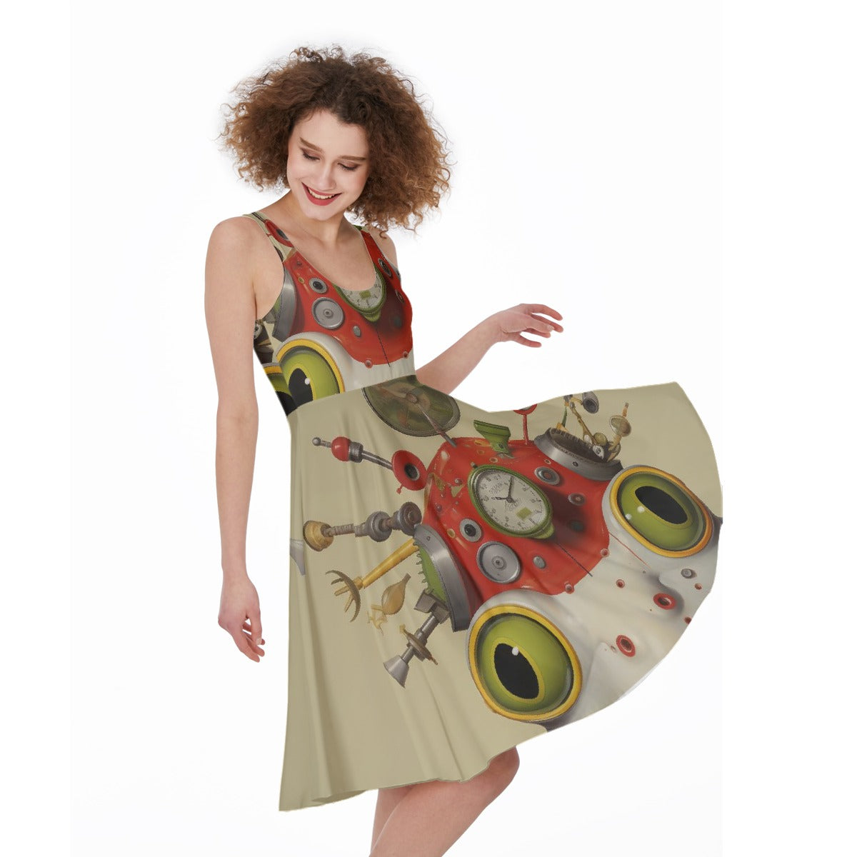 All-Over Print Women's Sleeveless Dress