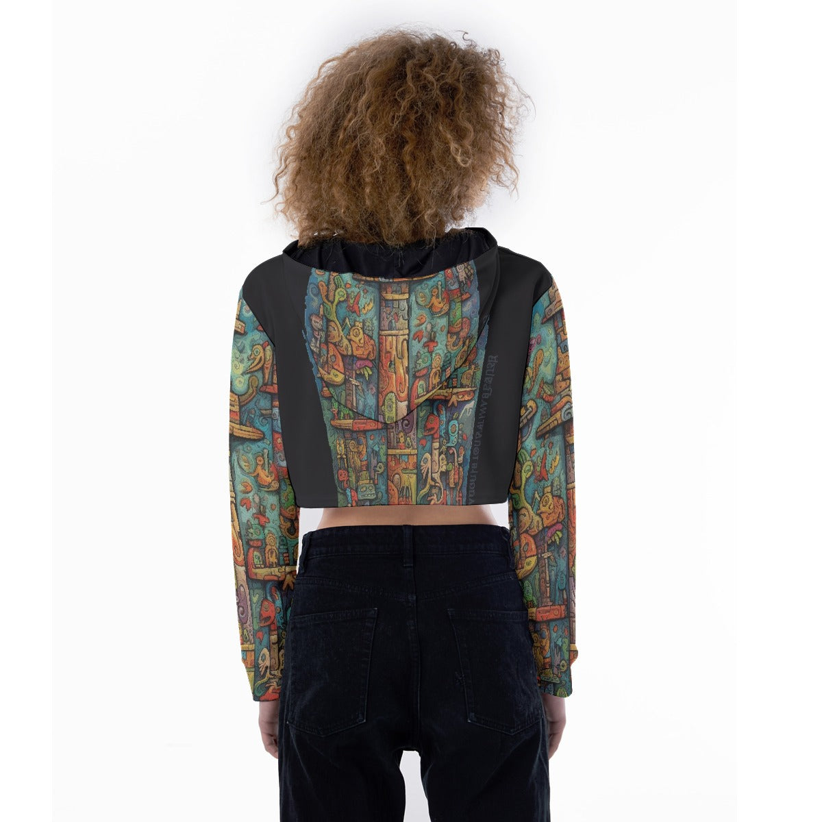 All-Over Print Women's Crop Top Hoodie