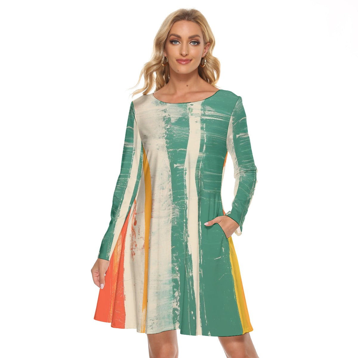 All-Over Print Women's Crew Neck Dress