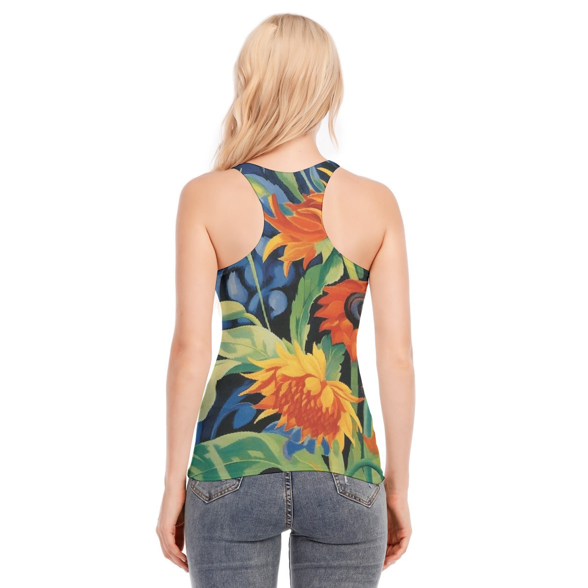 All-Over Print Women's Racer Vest | 190GSM Cotton