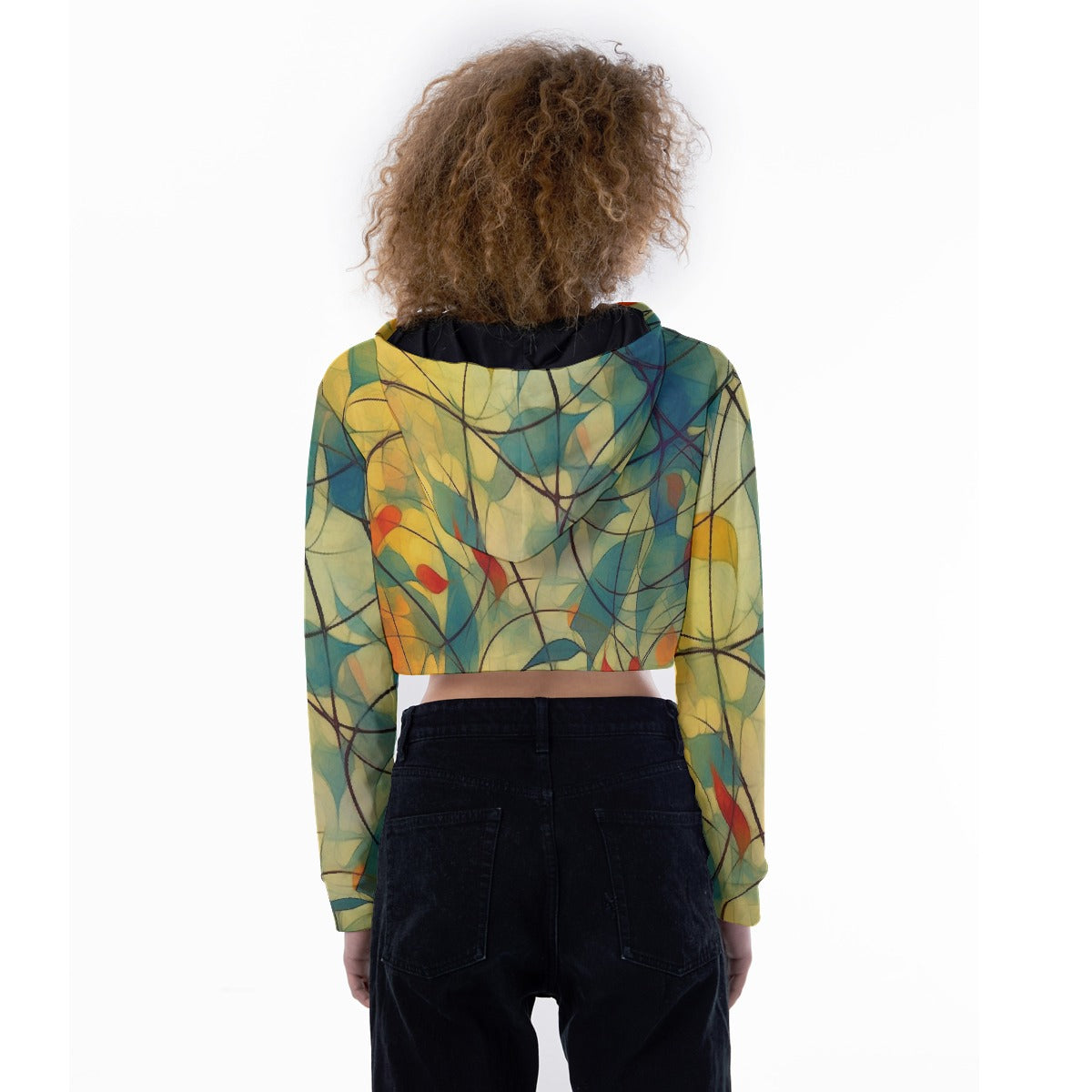 All-Over Print Women's Crop Top Hoodie