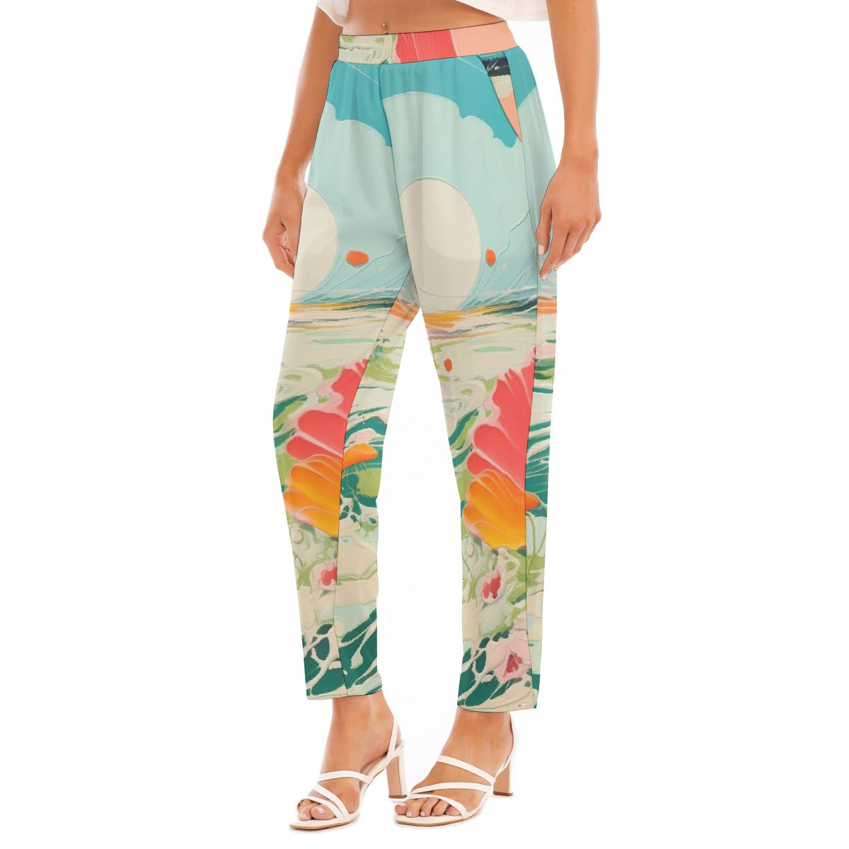 All-Over Print Women's Loose Straight-leg Pants