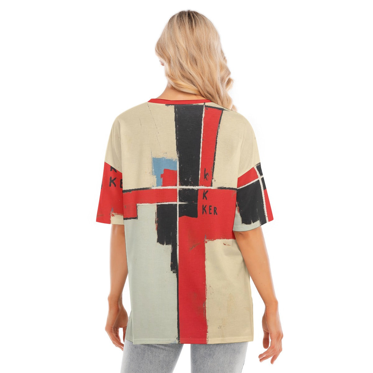 All-Over Print Women's Short Sleeves T-shirt With Hem Split