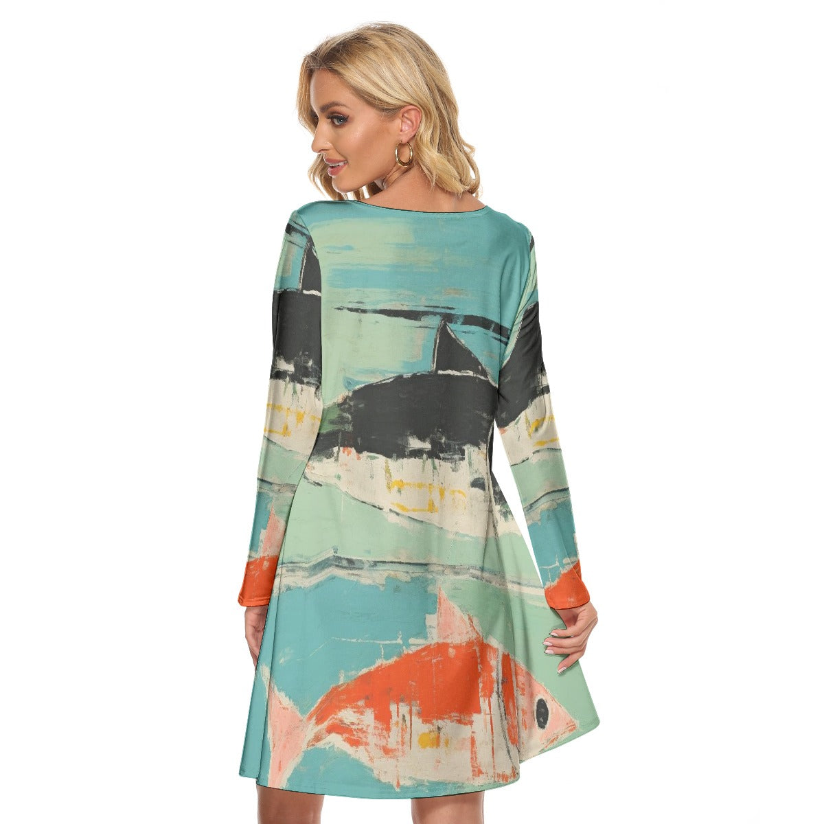All-Over Print Women's Crew Neck Dress