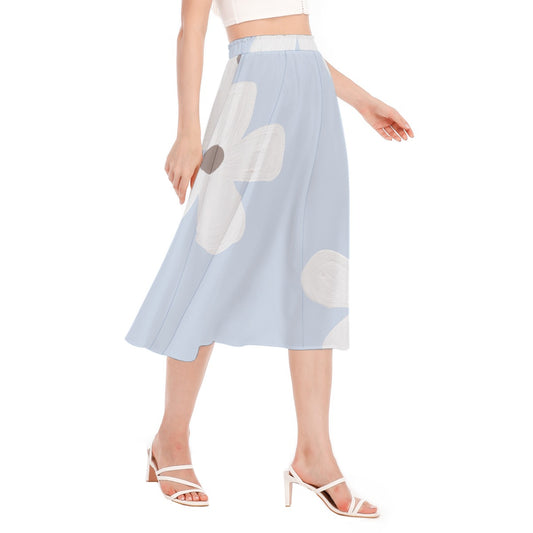 All-Over Print Women's Long Section Chiffon Skirt