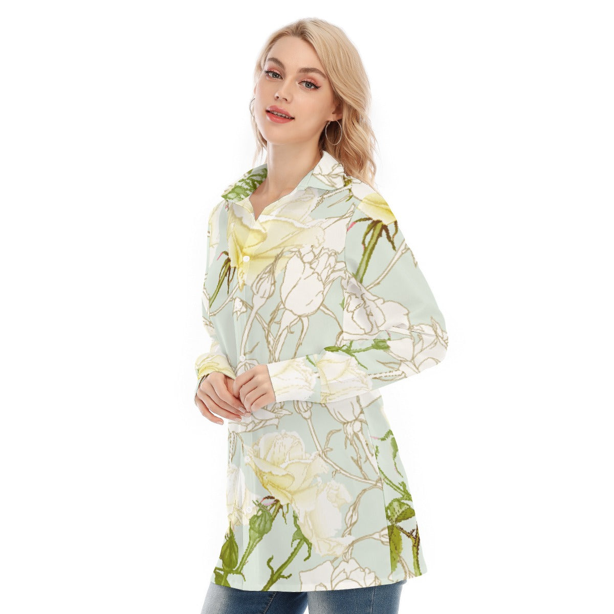 All-Over Print Women's Long Shirt