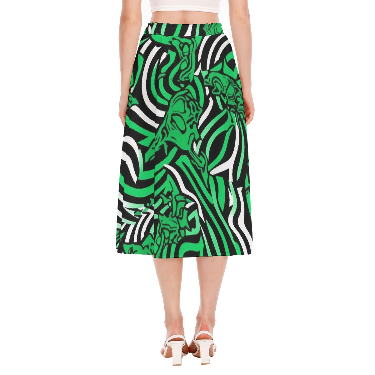 All-Over Print Women's Long Section Chiffon Skirt