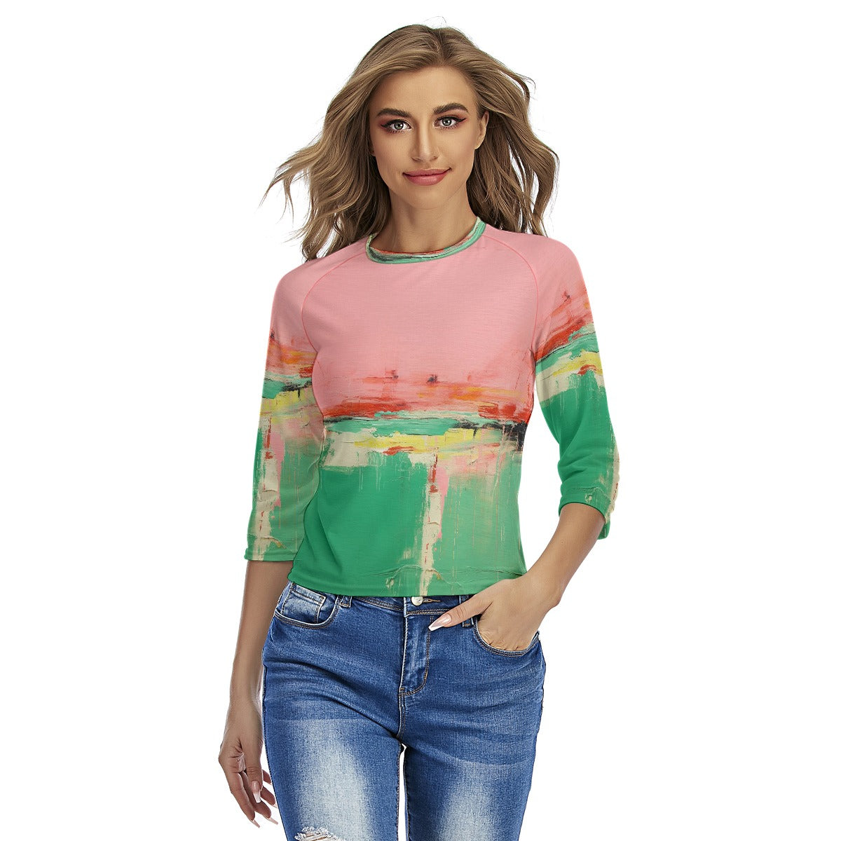All-Over Print Women's Raglan Sleeves T-shirts