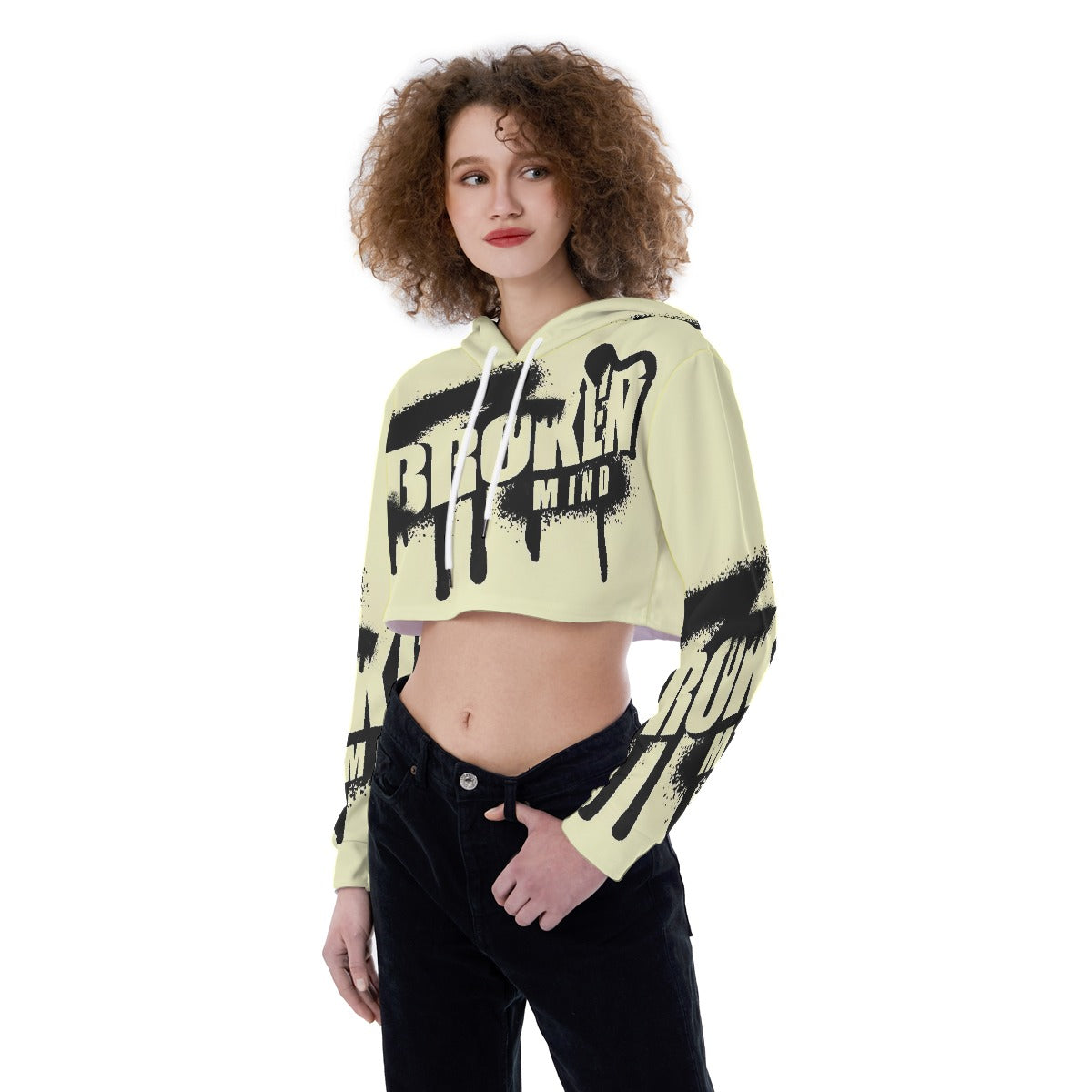 All-Over Print Women's Crop Top Hoodie