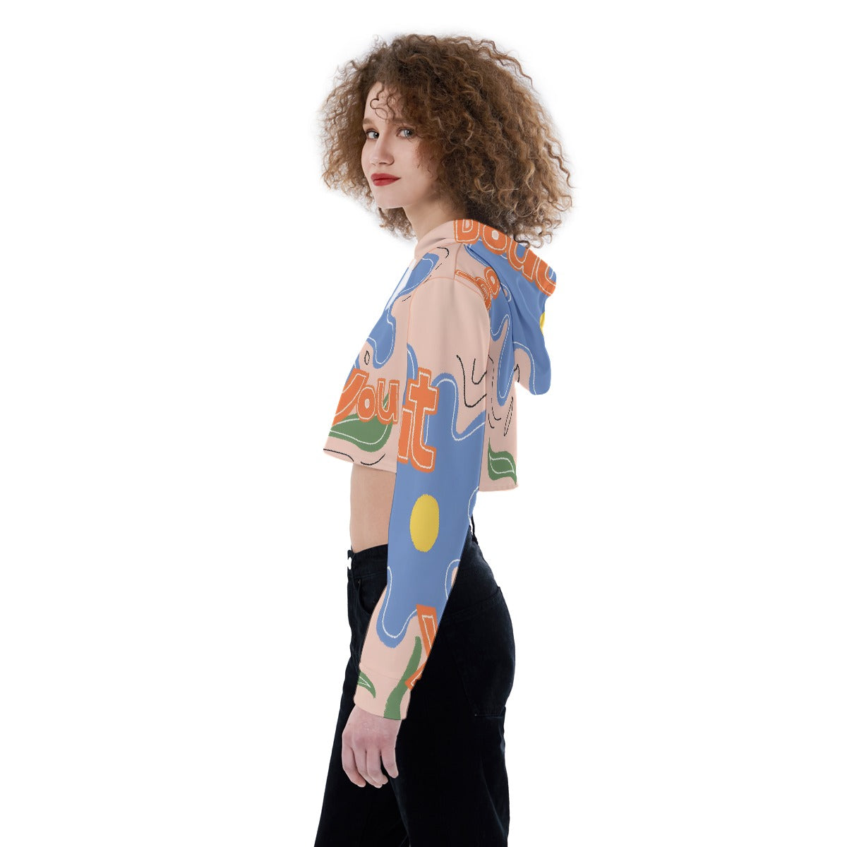 All-Over Print Women's Crop Top Hoodie