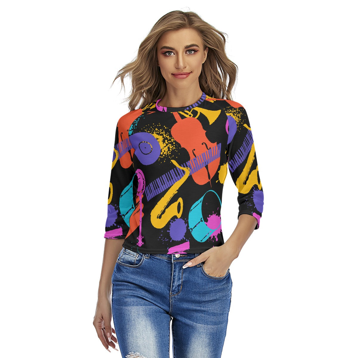 All-Over Print Women's Raglan Sleeves T-shirts