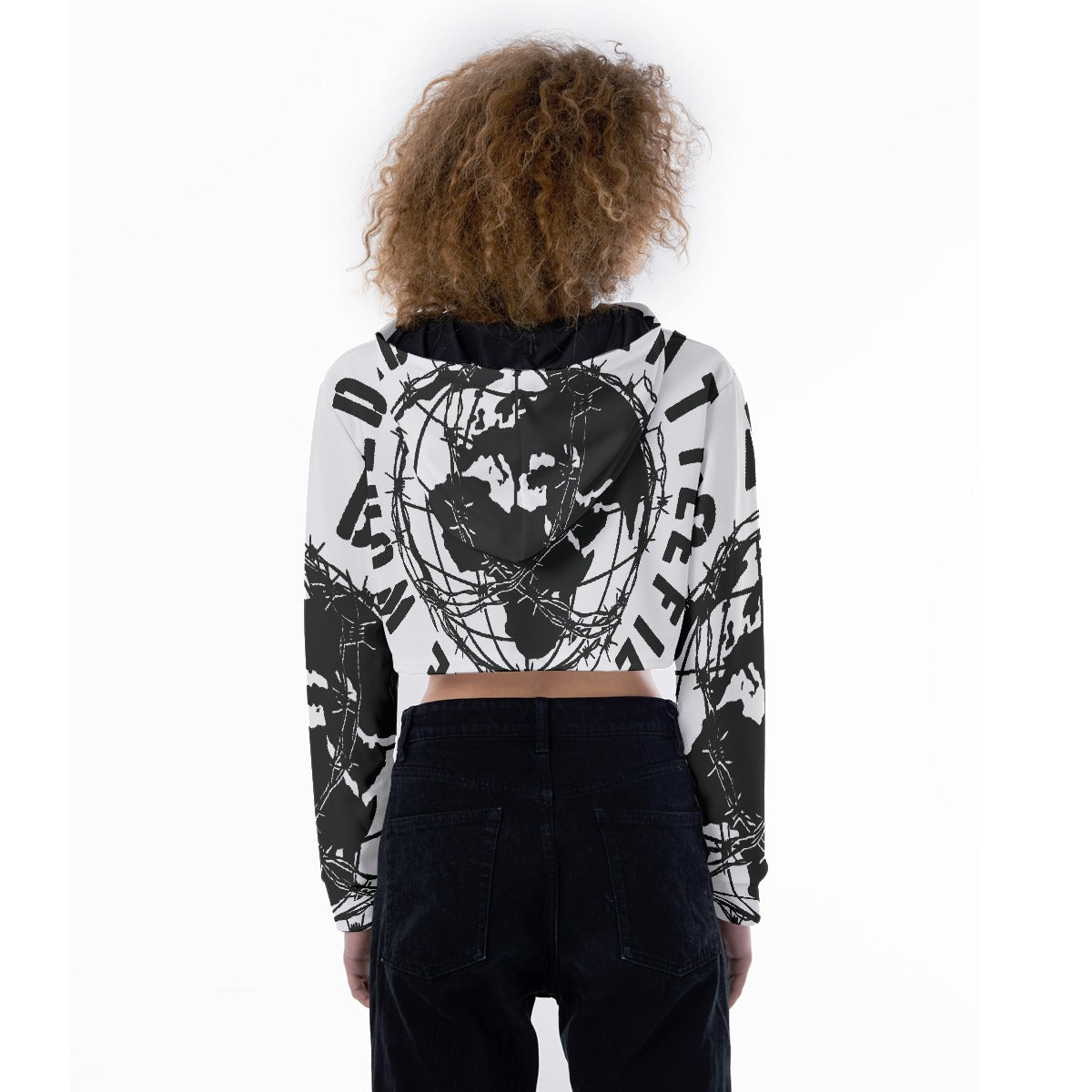 All-Over Print Women's Crop Top Hoodie