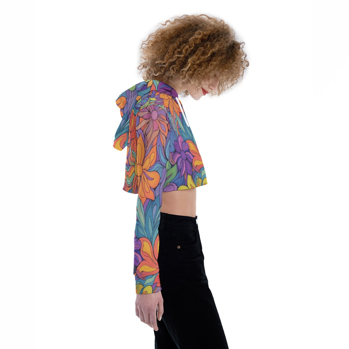 All-Over Print Women's Crop Top Hoodie