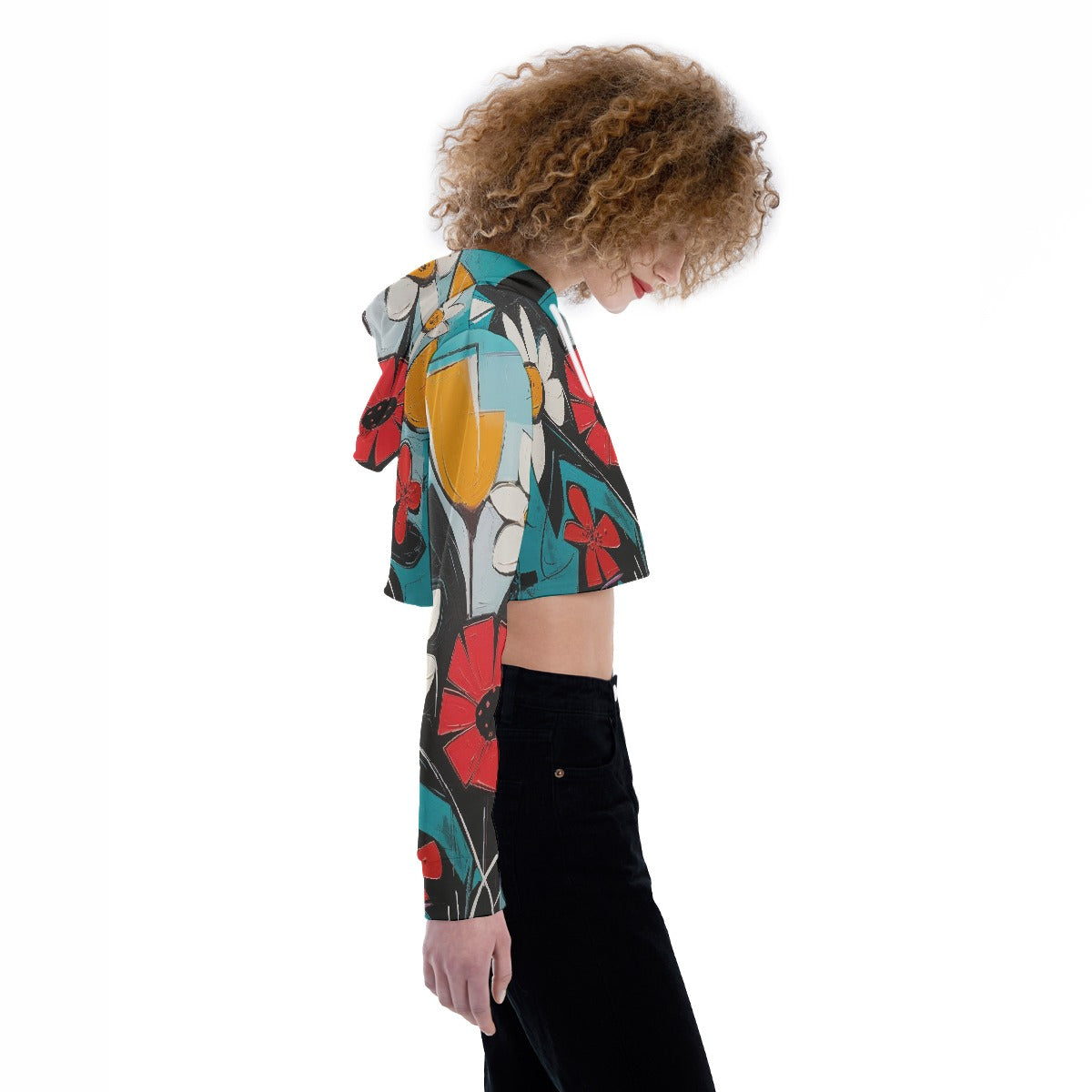 All-Over Print Women's Crop Top Hoodie