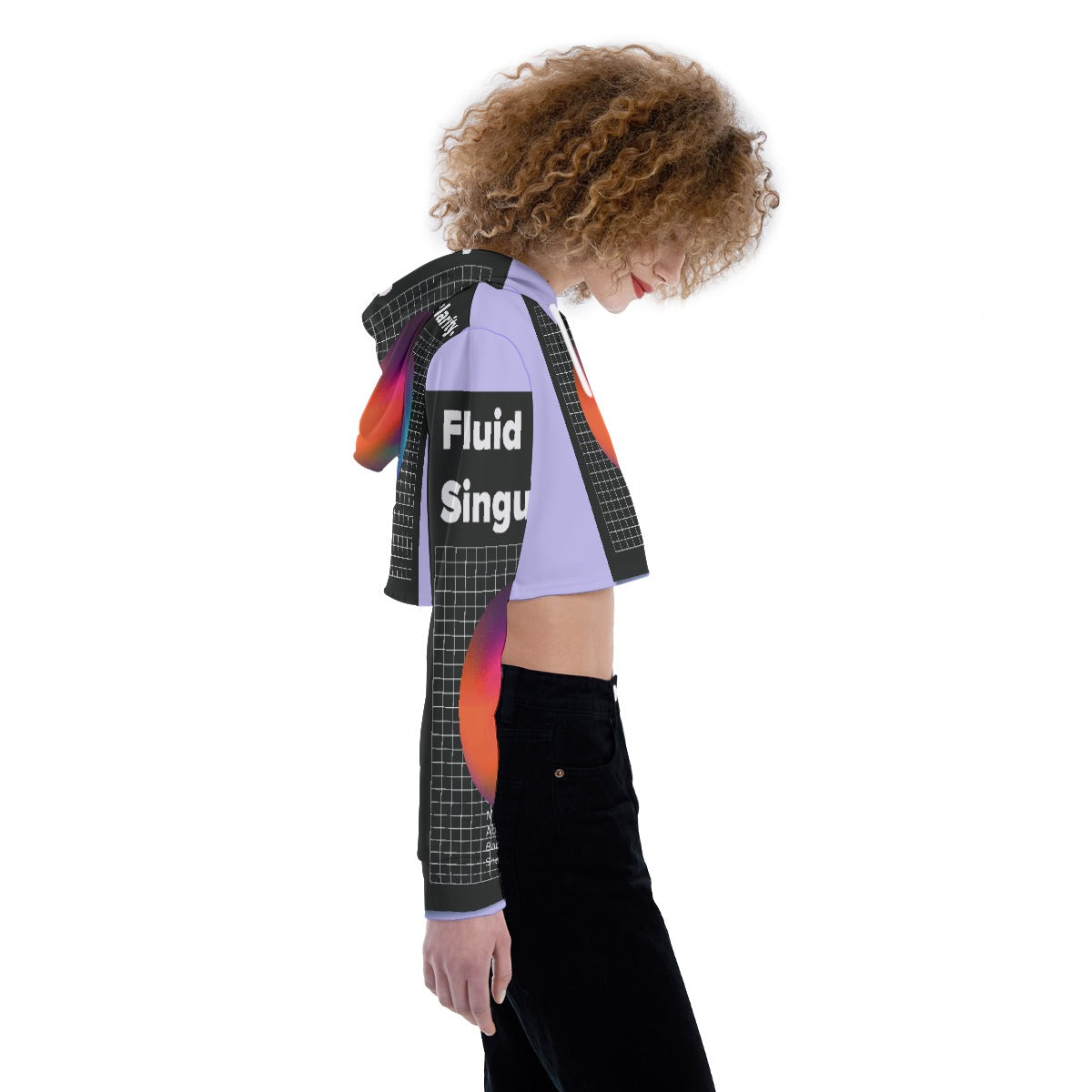 All-Over Print Women's Crop Top Hoodie