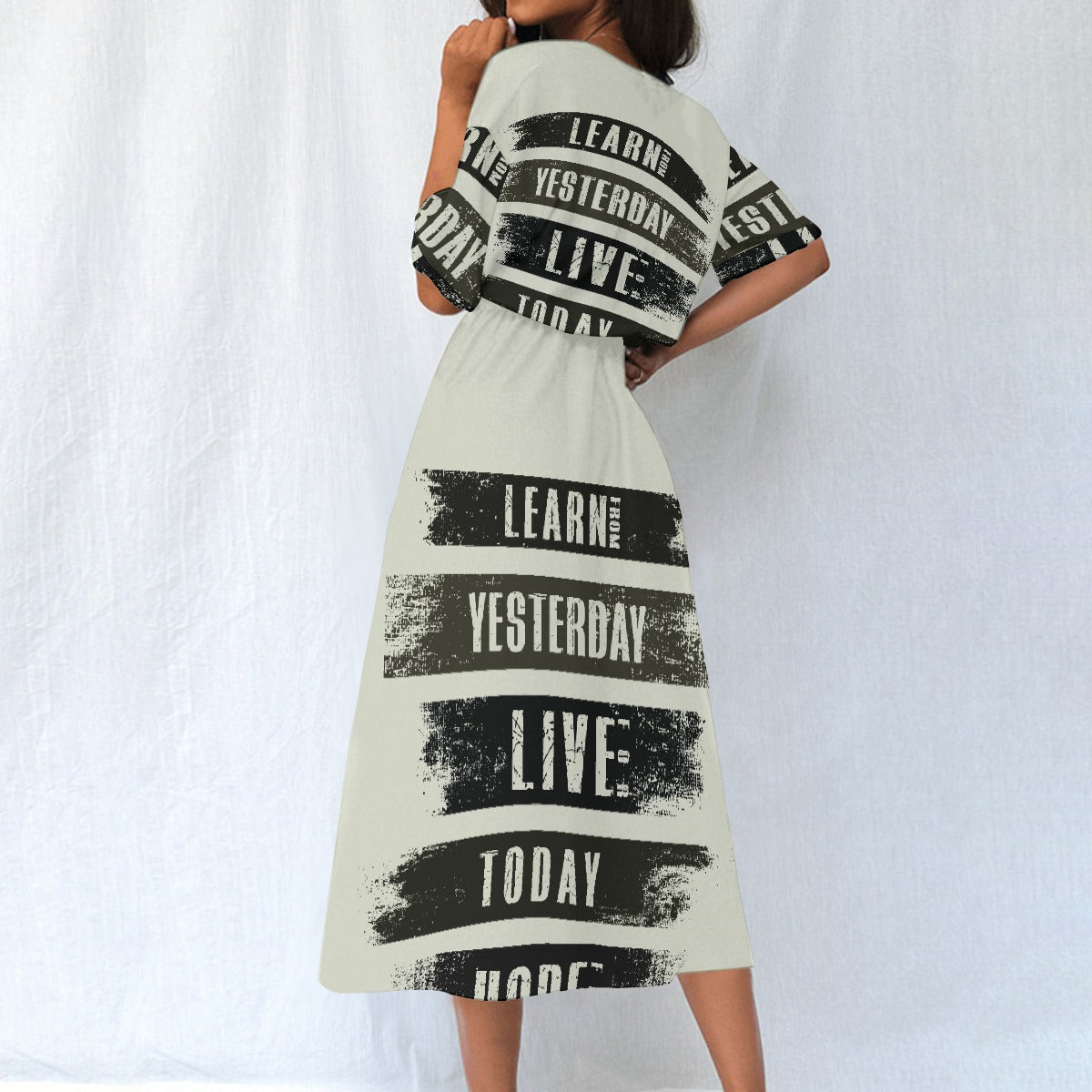 All-Over Print Women's Elastic Waist Dress