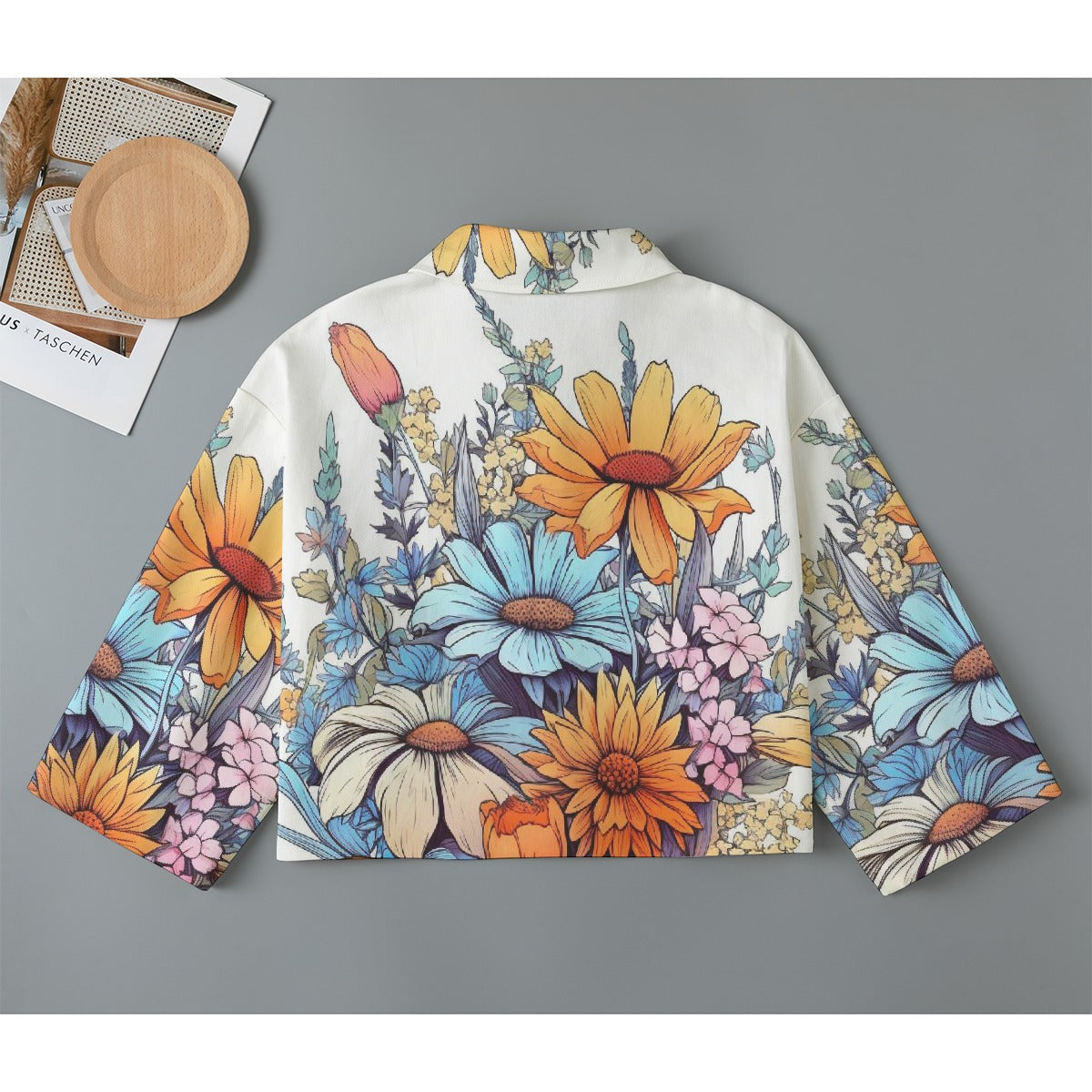 All-Over Print Women's Cropped Jacket | 245GSM Cotton