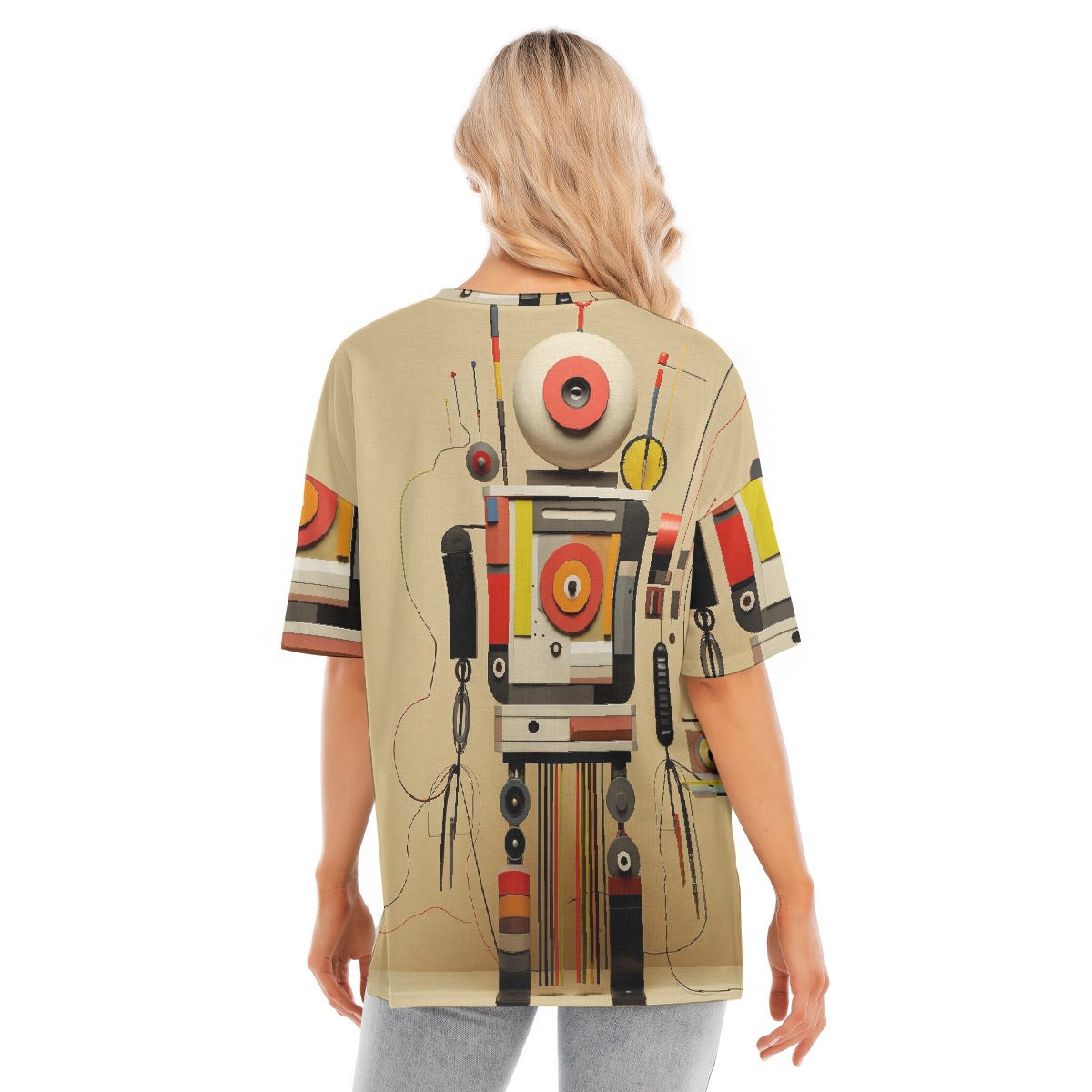 All-Over Print Women's Short Sleeves T-shirt With Hem Split