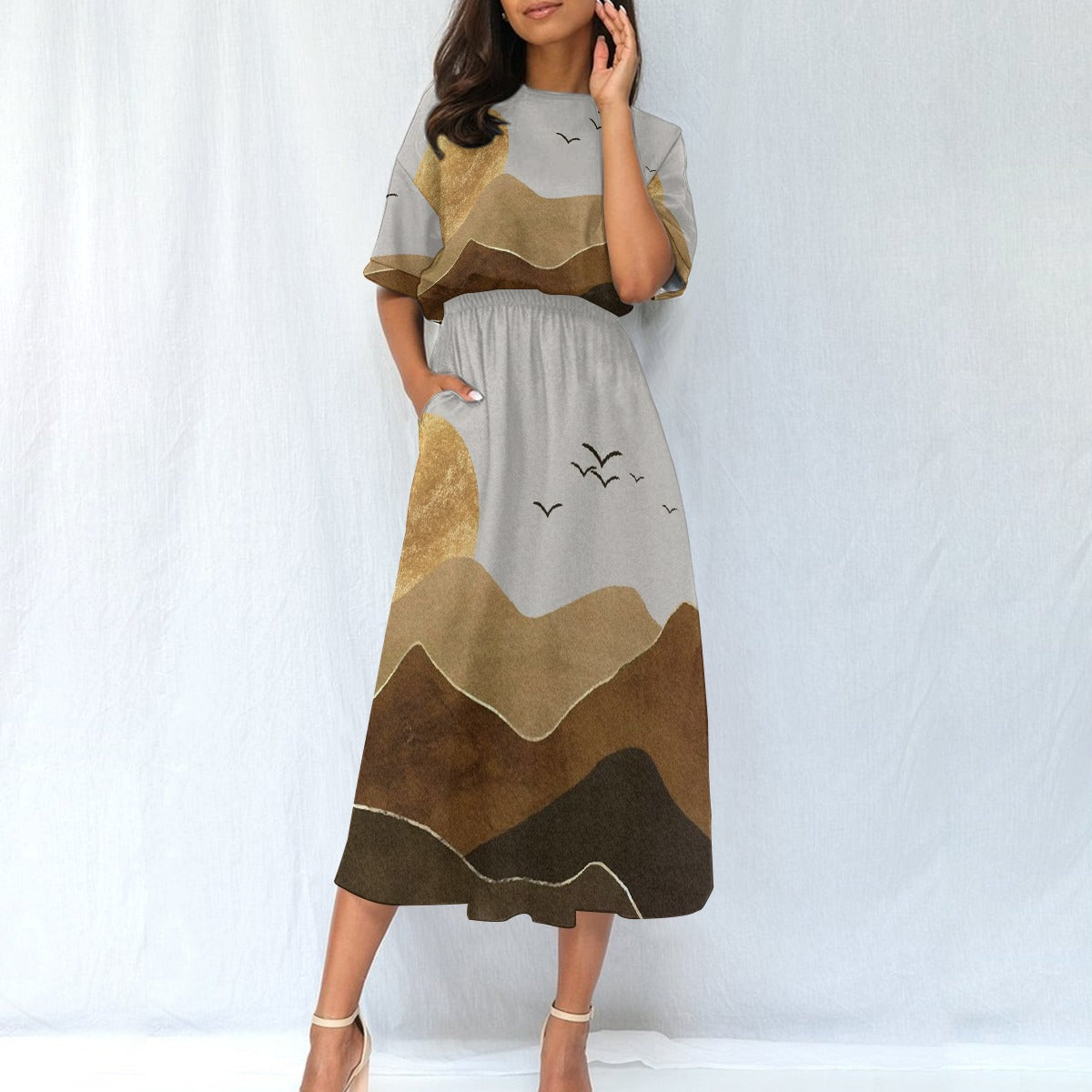 All-Over Print Women's Elastic Waist Dress