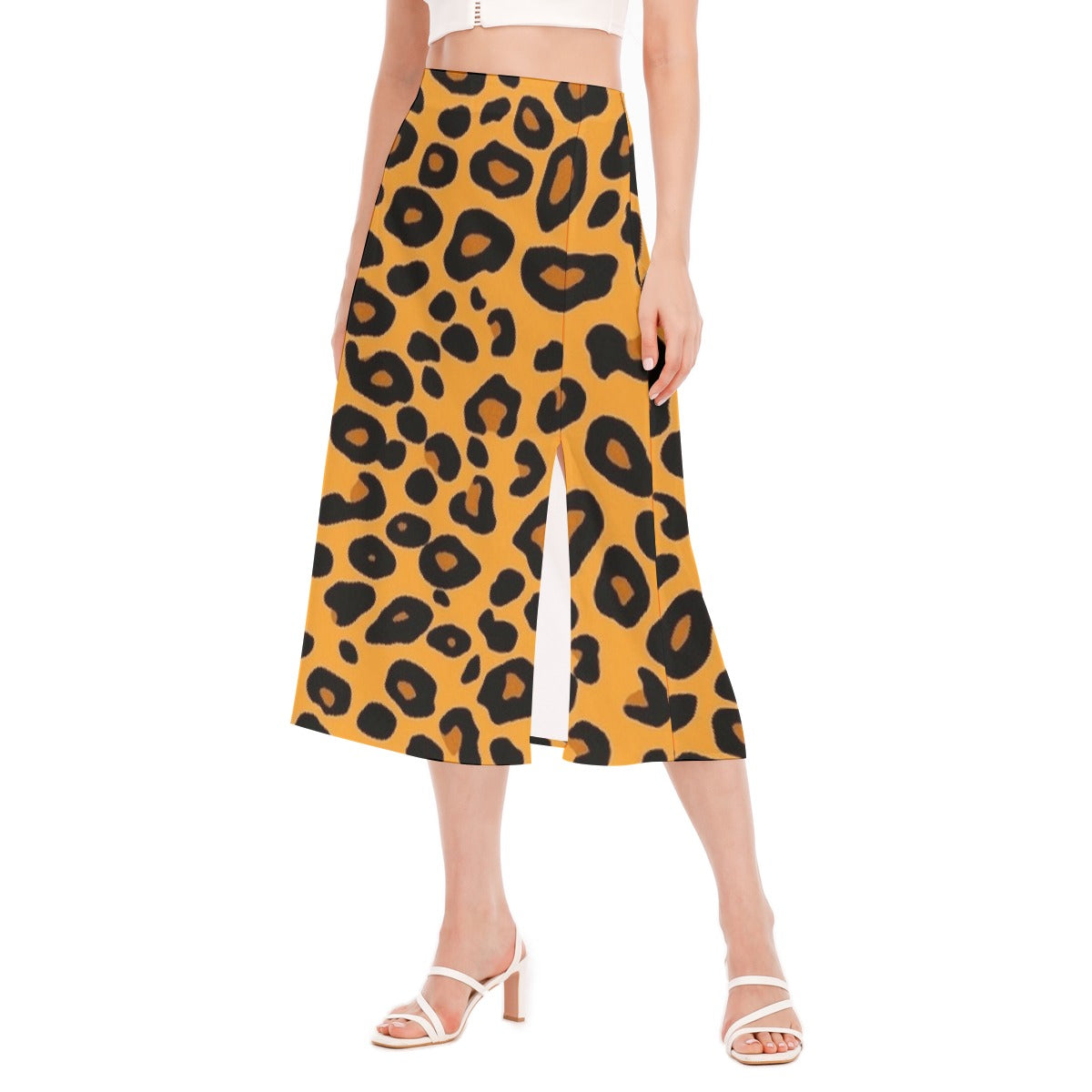 All-Over Print Women's High Slit Long Skirt