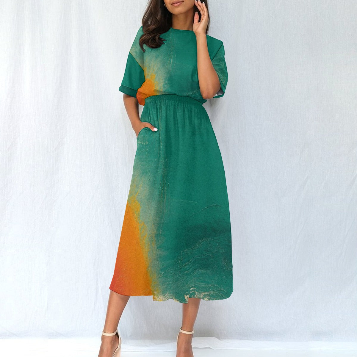 All-Over Print Women's Elastic Waist Dress