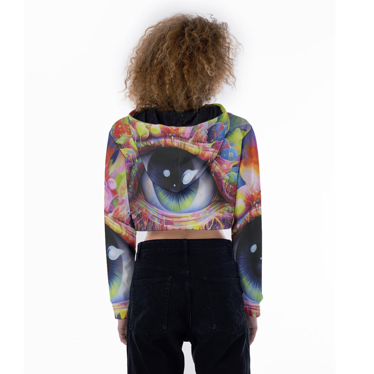 All-Over Print Women's Crop Top Hoodie