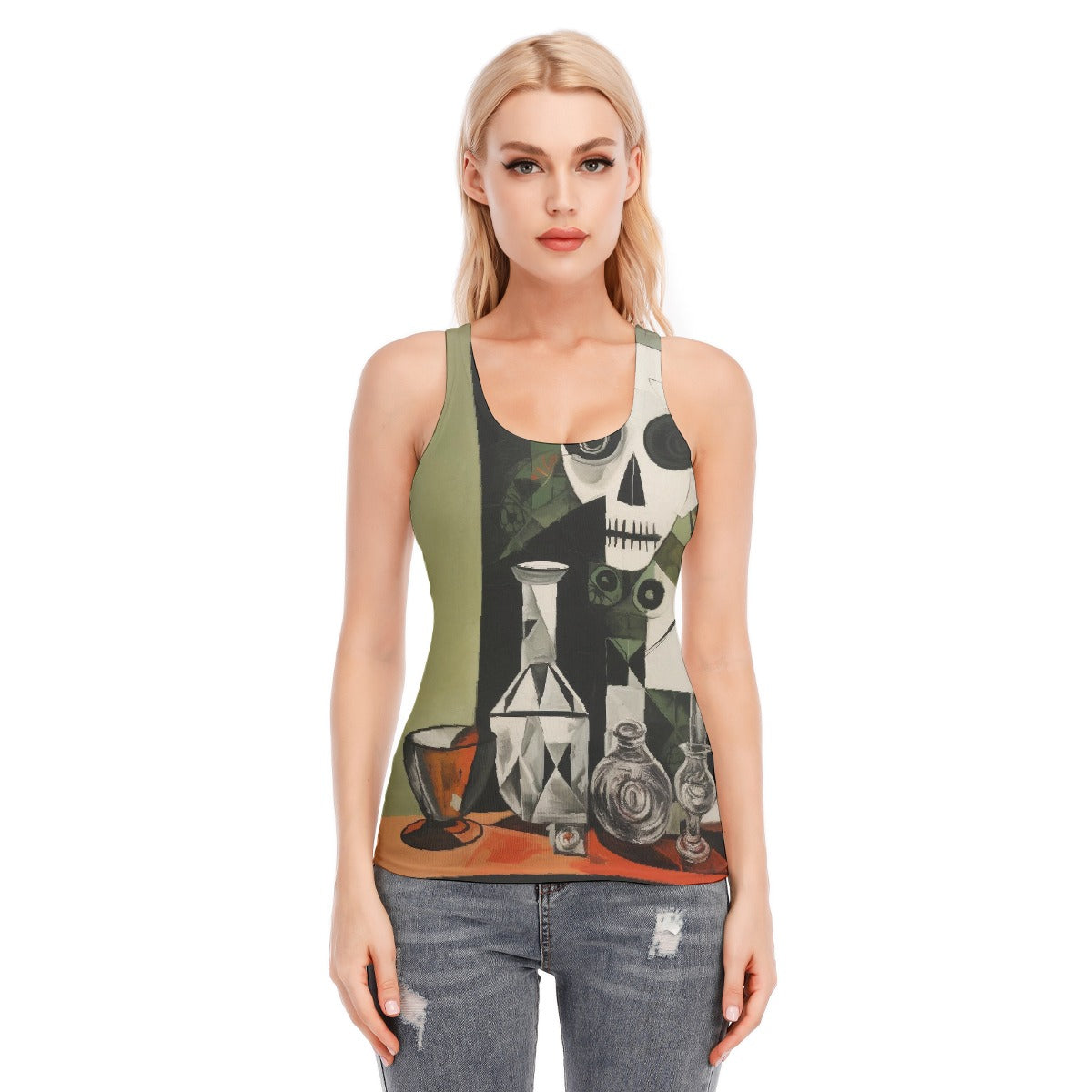 All-Over Print Women's Racer Vest | 190GSM Cotton
