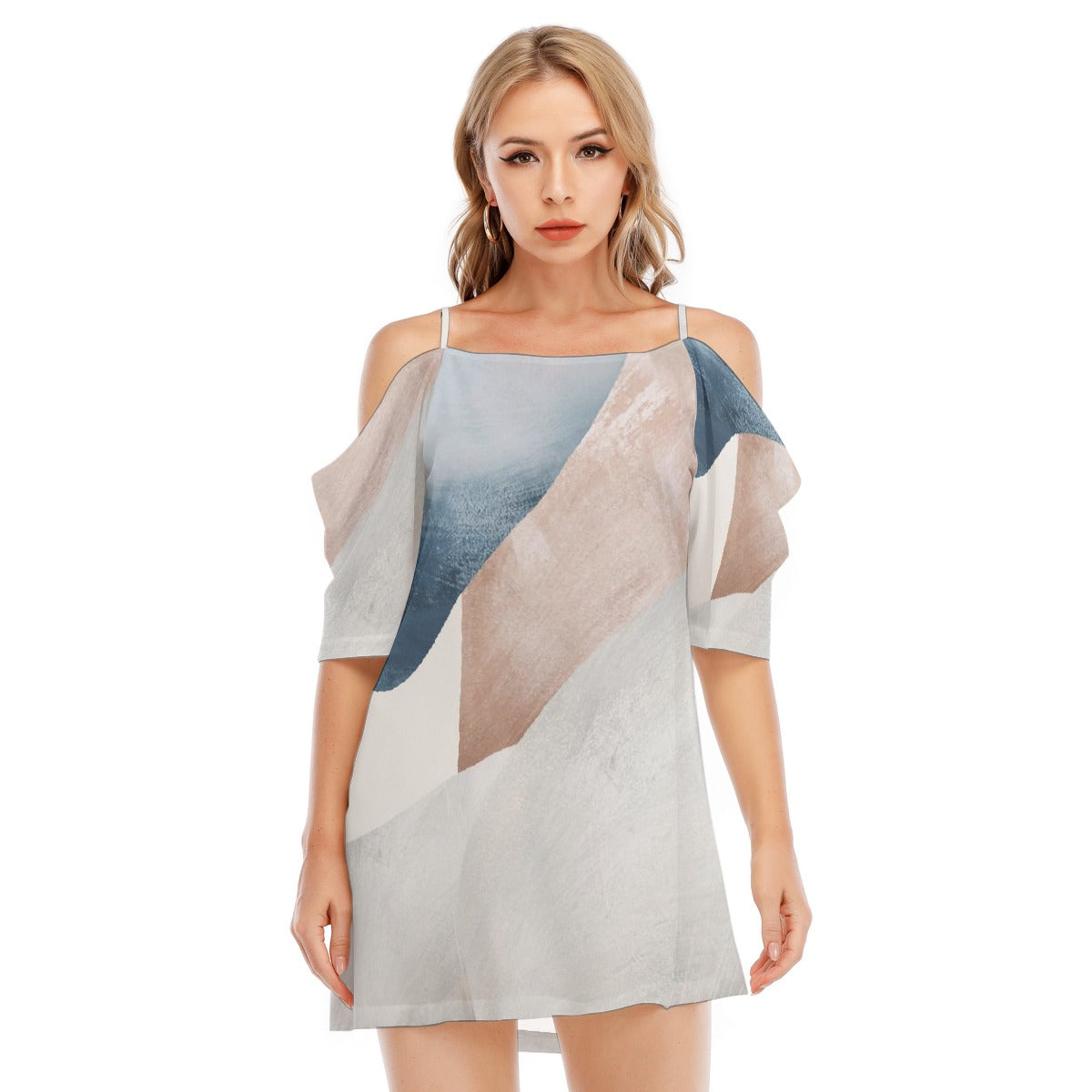 All-Over Print Women's Off-shoulder Cami Dress