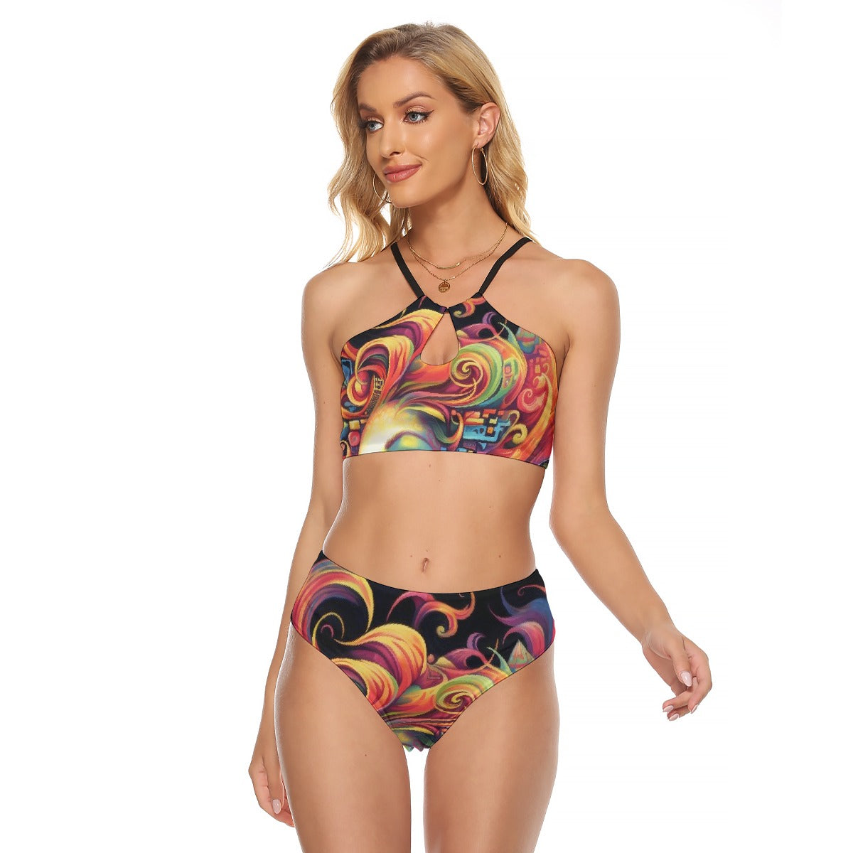 All-Over Print Women's Cami Keyhole One-piece Swimsuit