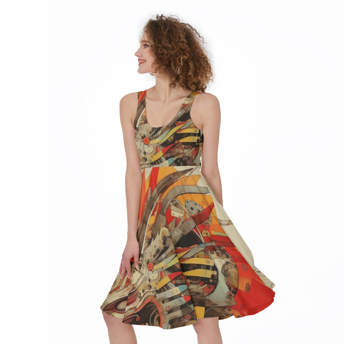 All-Over Print Women's Sleeveless Dress