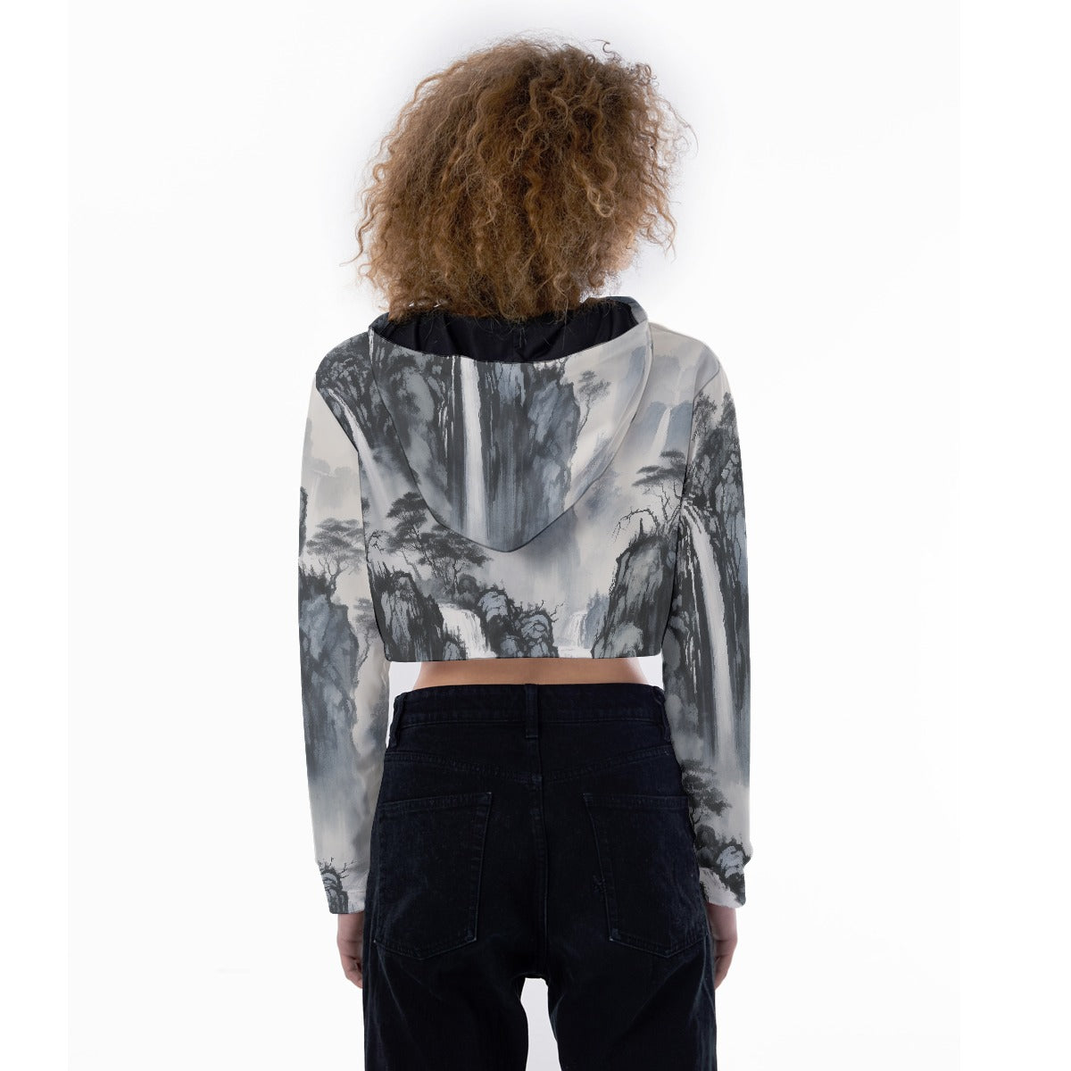 All-Over Print Women's Crop Top Hoodie