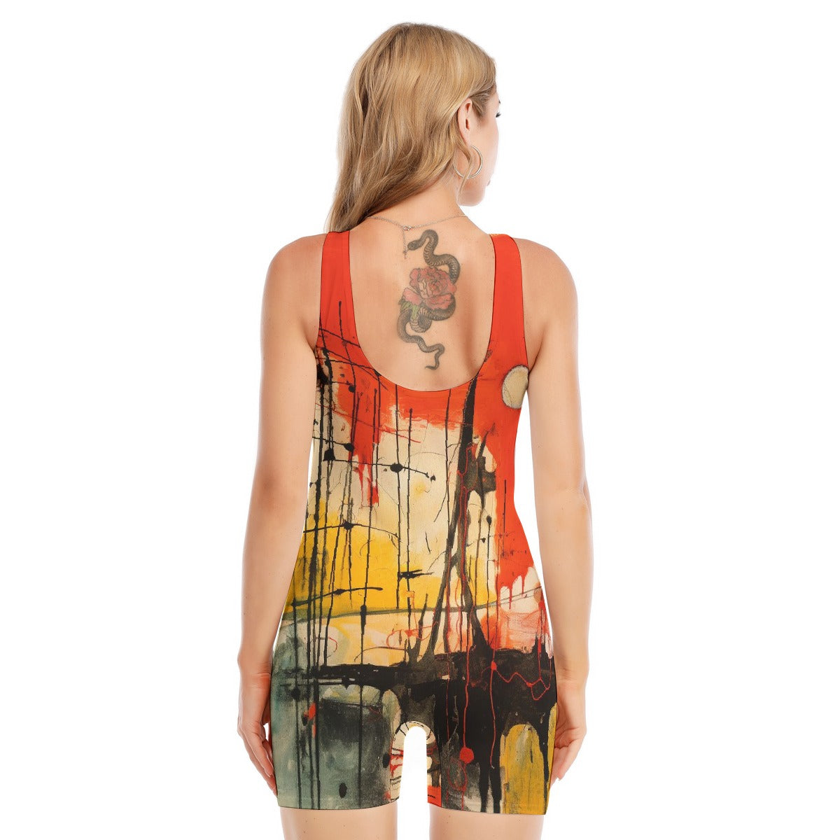 All-Over Print Women's Sleeveless One-piece Swimsuit