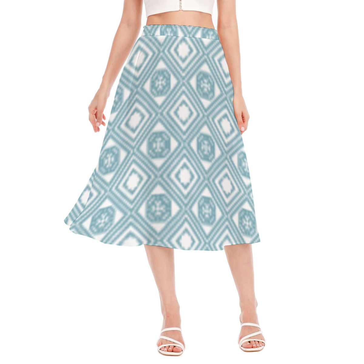 All-Over Print Women's Long Section Chiffon Skirt