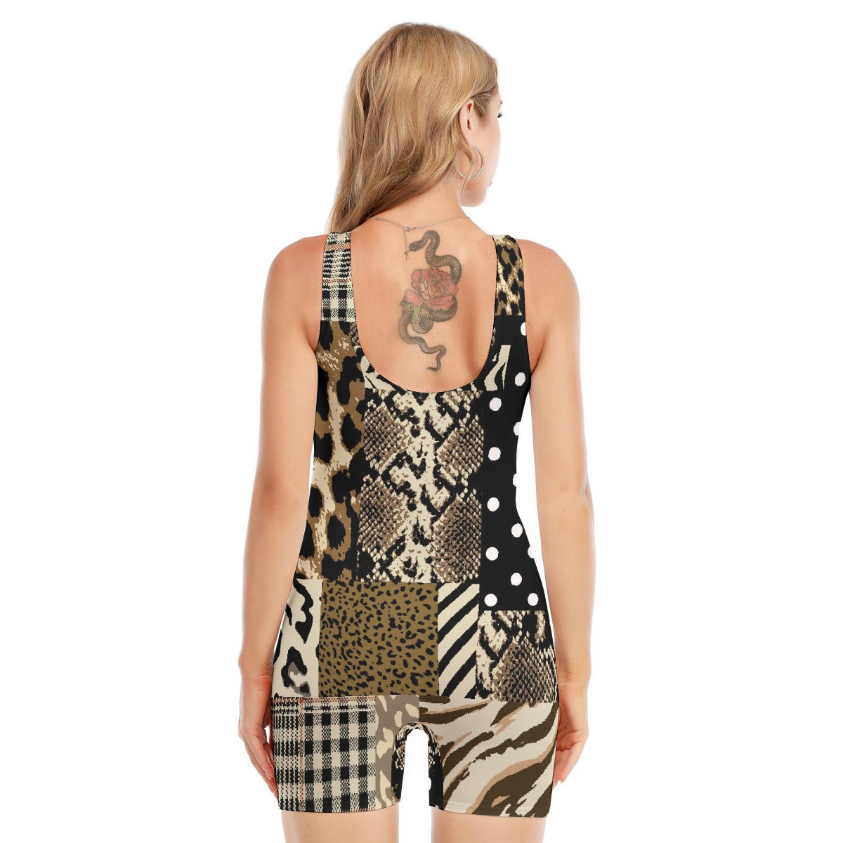 All-Over Print Women's Sleeveless One-piece Swimsuit