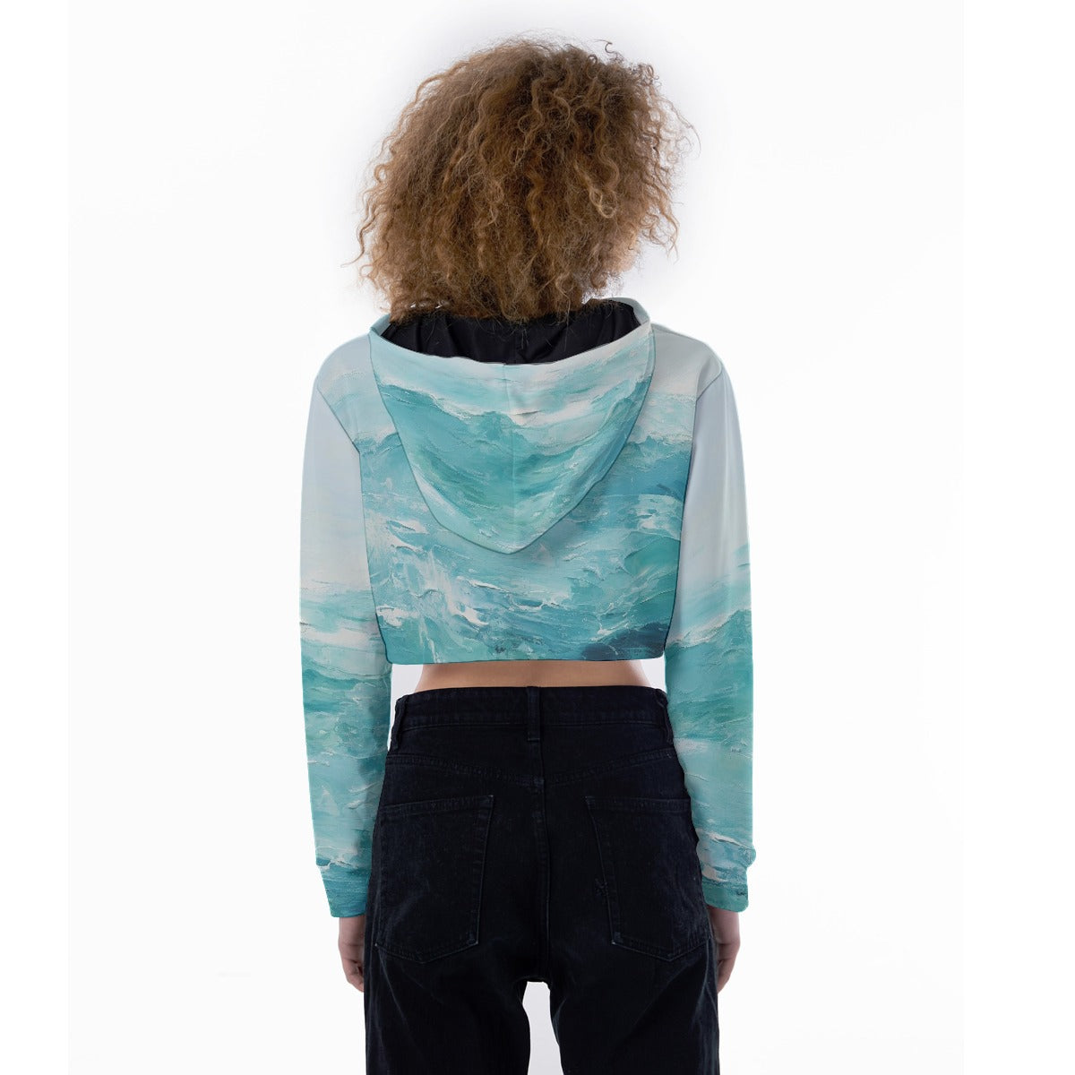 All-Over Print Women's Crop Top Hoodie