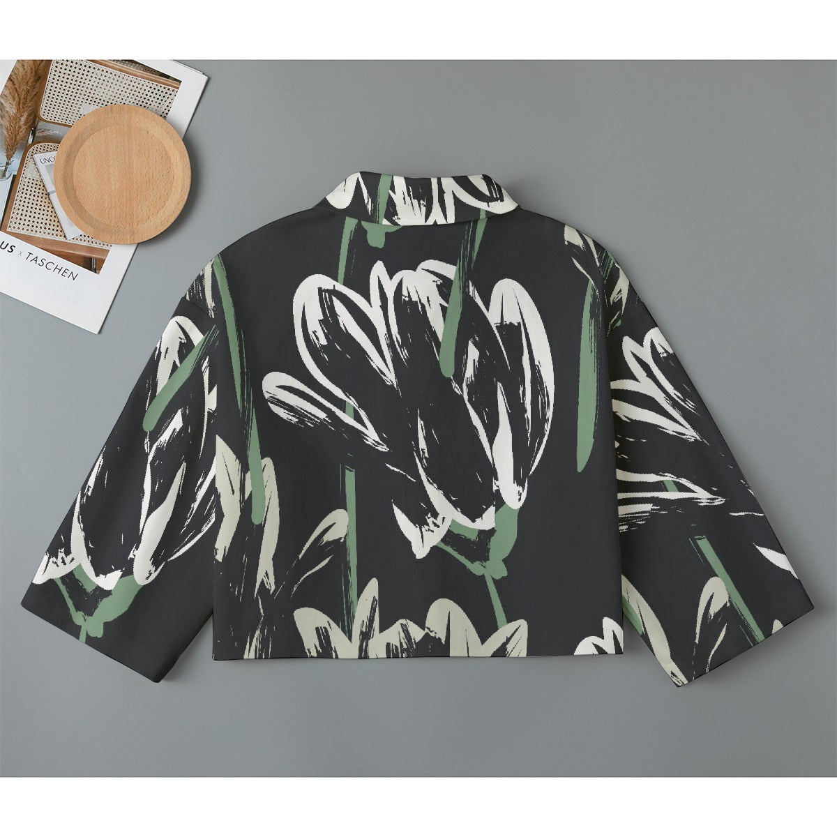 All-Over Print Women's Cropped Jacket | 245GSM Cotton