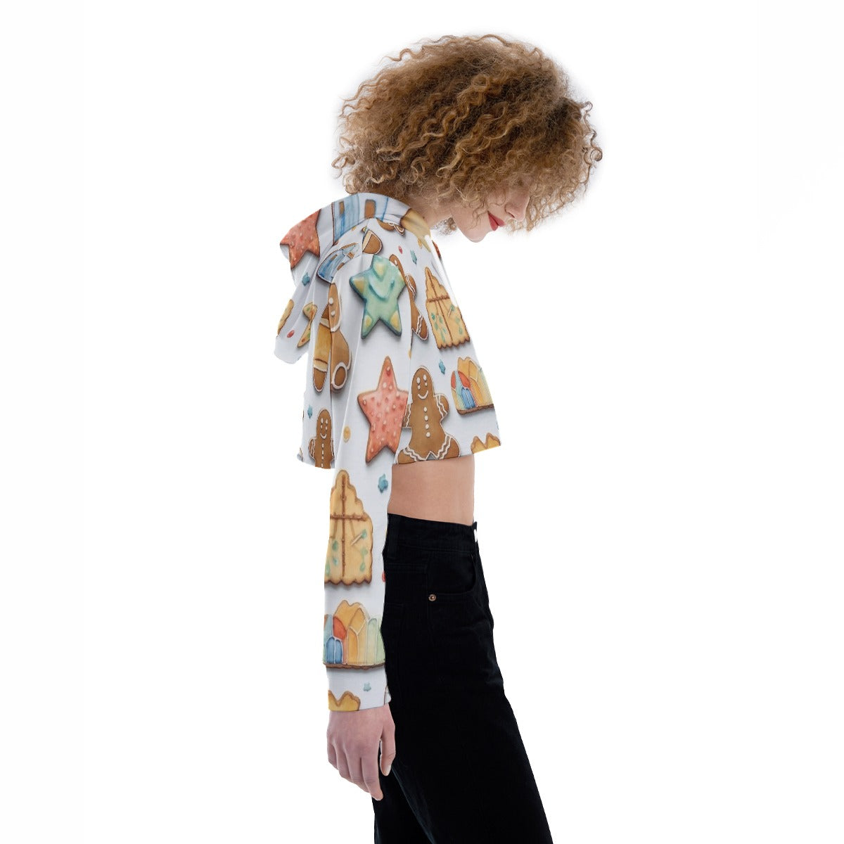 All-Over Print Women's Crop Top Hoodie