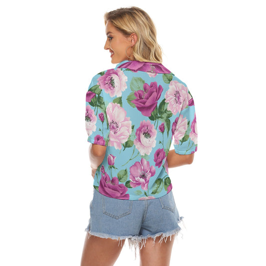 All-Over Print Women's V-neck Shirts