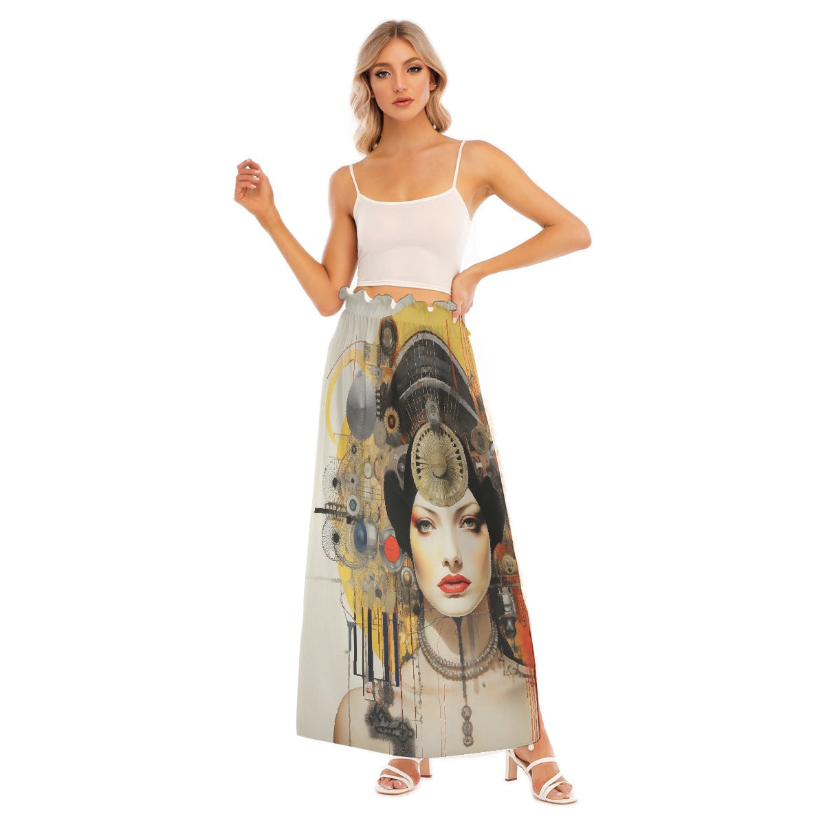 All-Over Print Women's Side Split Skirt