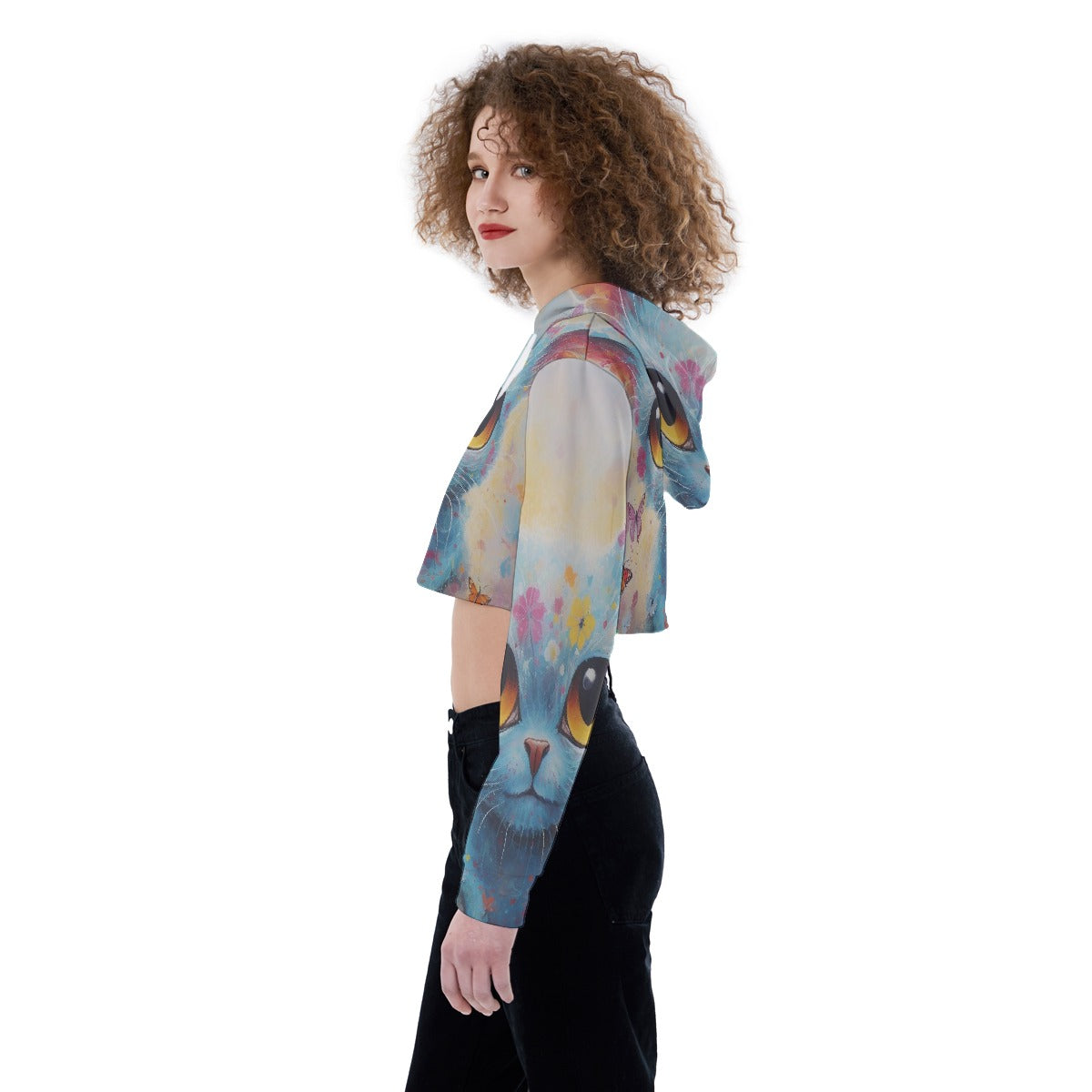 All-Over Print Women's Crop Top Hoodie