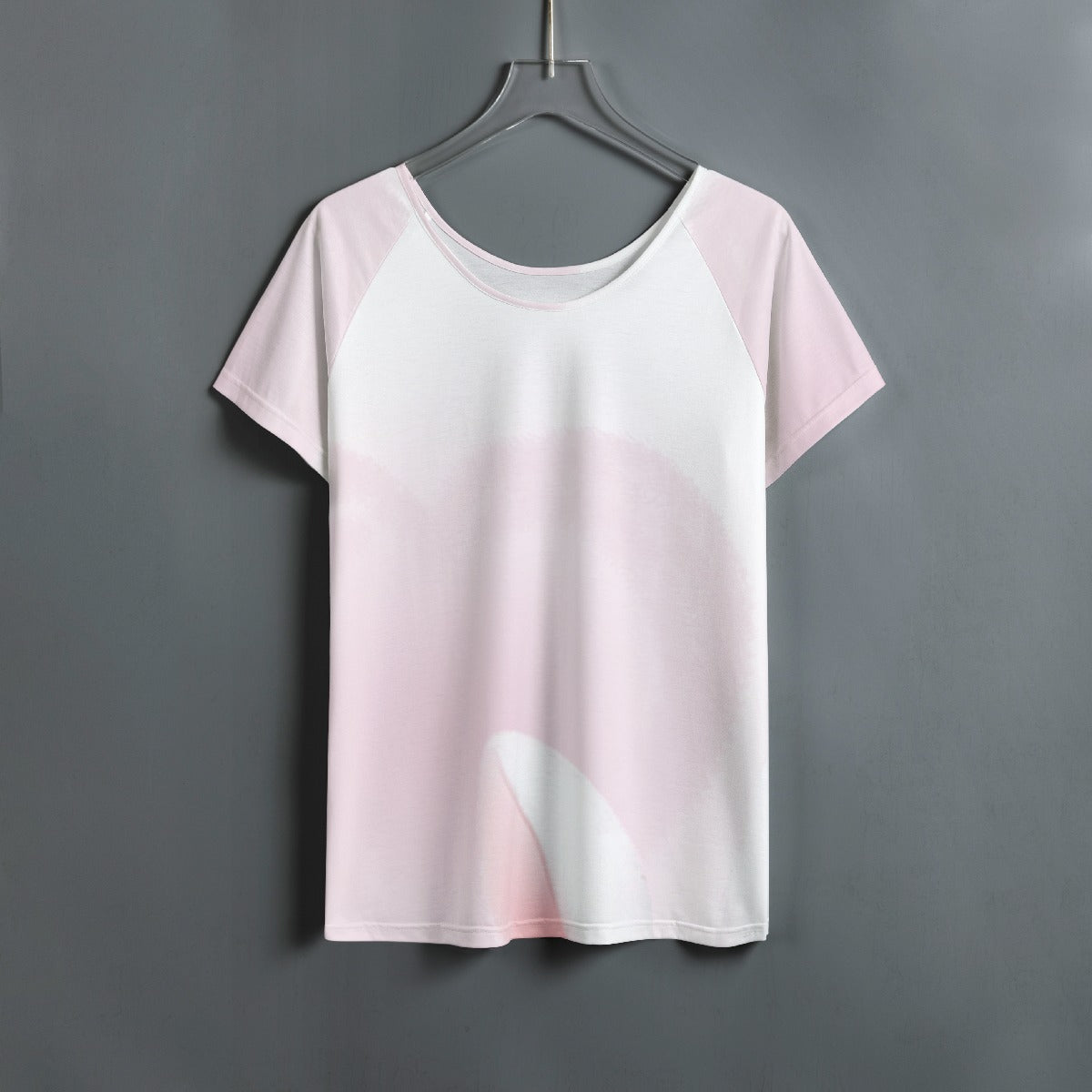 All-Over Print Women's Round Neck T-shirt With Raglan Sleeve
