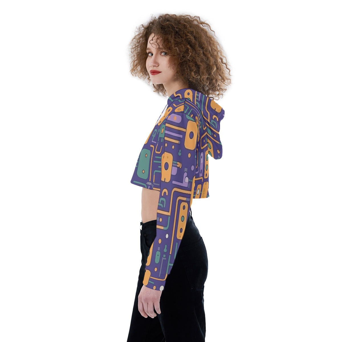 All-Over Print Women's Crop Top Hoodie