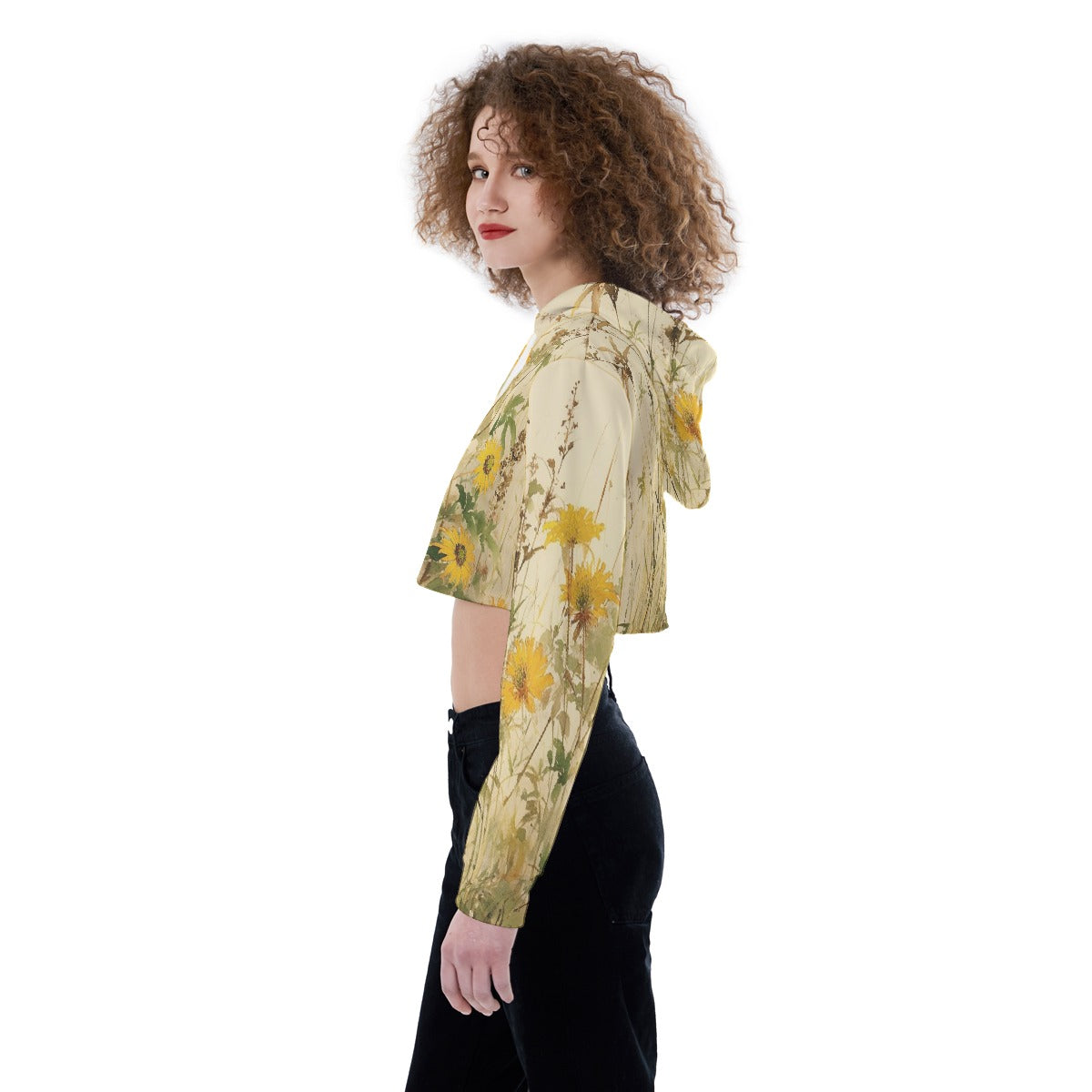 All-Over Print Women's Crop Top Hoodie