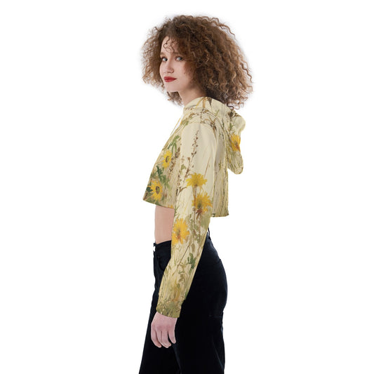 All-Over Print Women's Crop Top Hoodie
