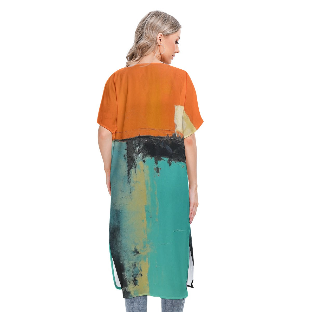 All-Over Print Women's Short Sleeve Cardigan