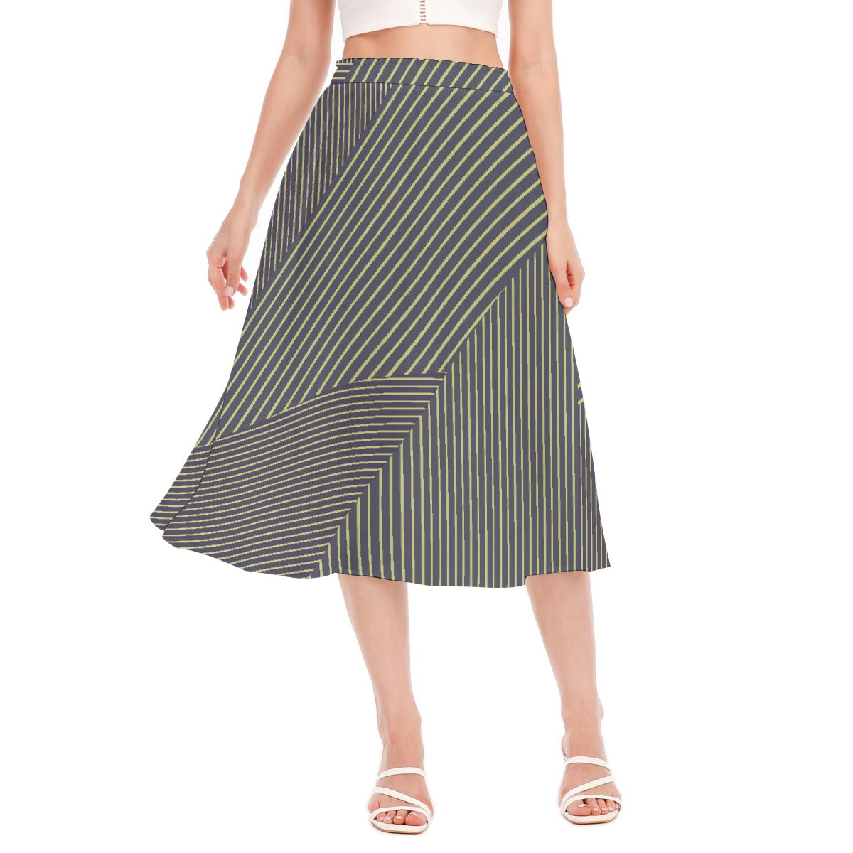 All-Over Print Women's Long Section Chiffon Skirt