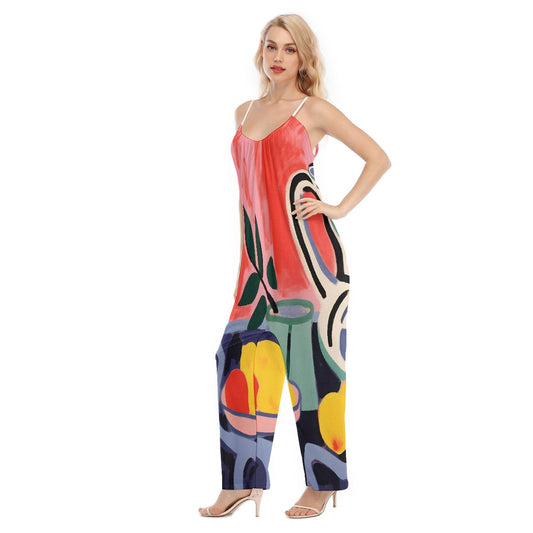 All-Over Print Women's Loose Cami Jumpsuit